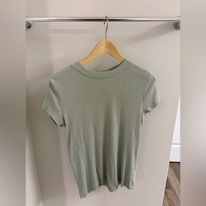 Ribbed Green Women's Top